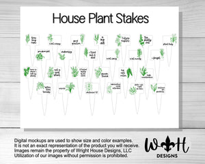 House Plant Stakes - Spring Seed Cultivation Organization - Weatherproof Acrylic - Brown Plant Garden Markers - Funny Gift For Plant Lovers