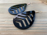 Load image into Gallery viewer, Arrow Black Acrylic - Geometric Pattern Earrings
