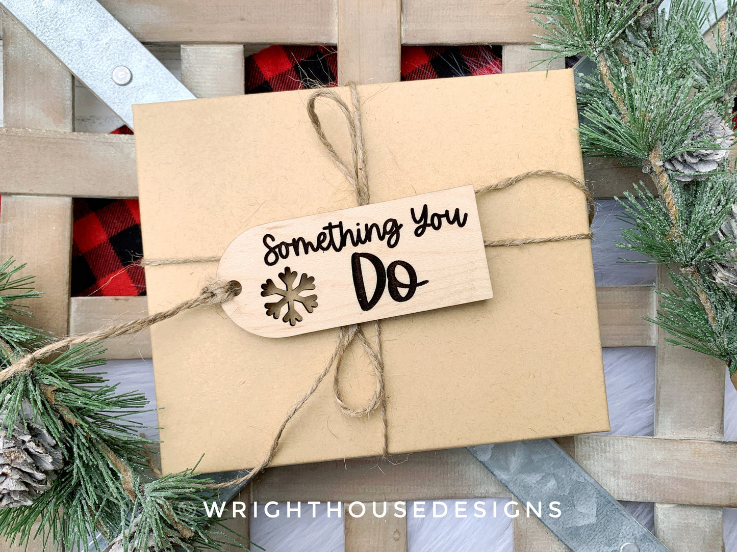 Something You Want, Need, Wear, Read, Share, Do Christmas Gift Tag Set - Wooden Engraved Present Tags For Kids - Reusable Gift Wrapping Tags