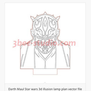 Star Wars Characters - Acrylic LED Base Light For Movie Enthusiasts