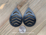 Load image into Gallery viewer, Arrow Duo Color - Geometric Pattern - Painted Wooden Earrings
