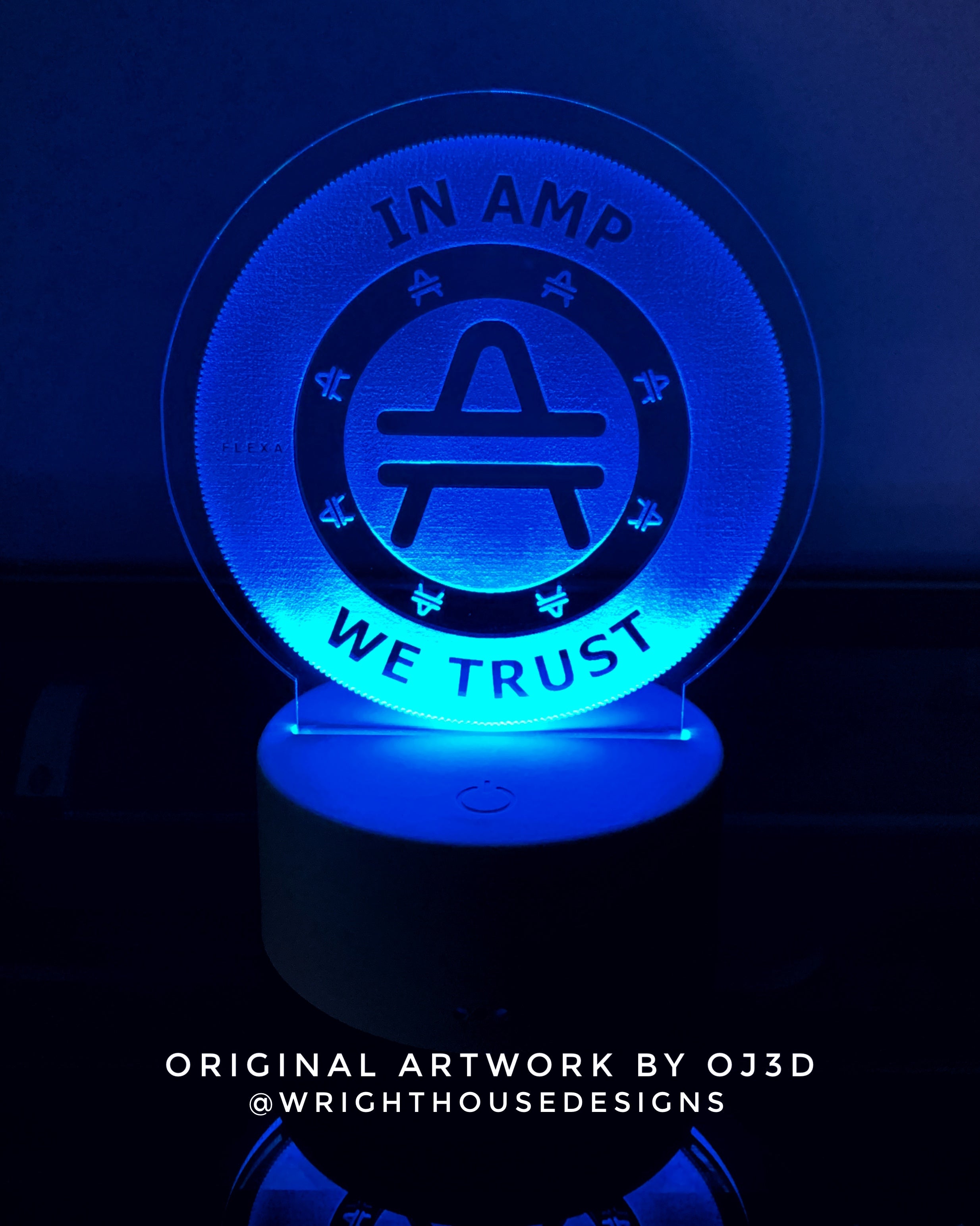 AMP Token Logo - Acrylic LED Base Light