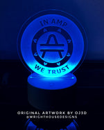 Load image into Gallery viewer, AMP Token Logo - Acrylic LED Base Light
