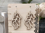 Load image into Gallery viewer, Peacock Feather Dangle Earrings - Style 1 - Rustic Birch Wooden Handmade Jewelry
