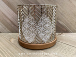 Load image into Gallery viewer, Full Flower of Life - Acrylic Oblong Earrings
