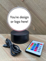 Load image into Gallery viewer, AMP Token Logo - Acrylic LED Base Light
