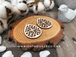 Load image into Gallery viewer, Geometric Teardrop Earrings - Style 10 - Select A Stain - Rustic Birch Wooden Handmade Jewelry
