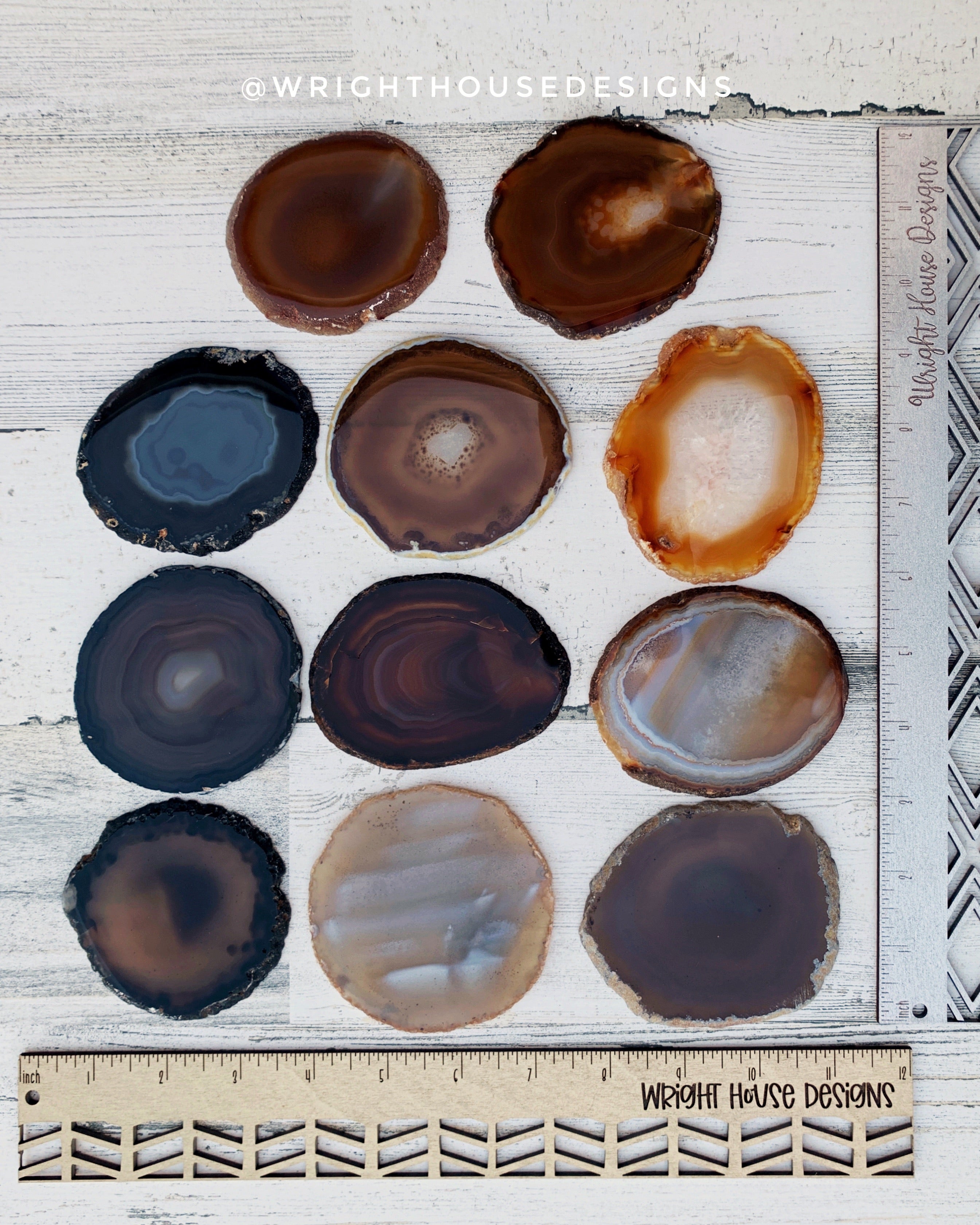 Hand Selected Agate Crystal Slices - By The Slice - Section D Agate