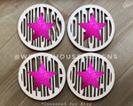 Load image into Gallery viewer, NSFW Funny D Letter Curse Word - Wooden Coaster Set
