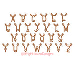 Load image into Gallery viewer, Reindeer Letters - Wooden Christmas Ornament
