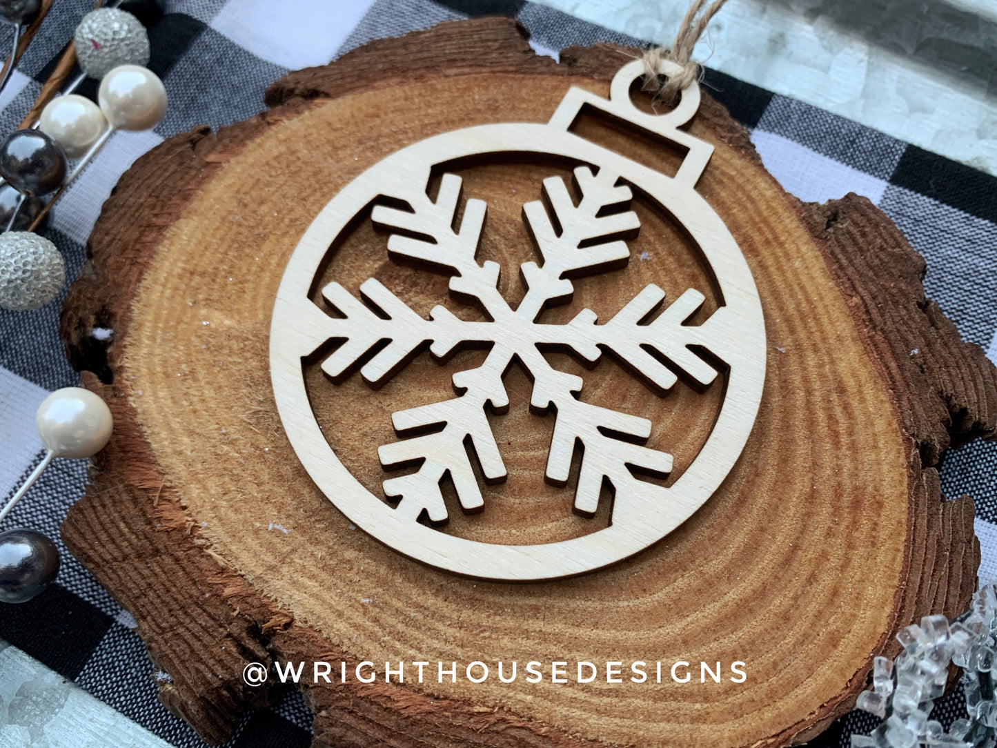 Wooden Snowflake - Christmas Tree Ornaments - Winter Decorations