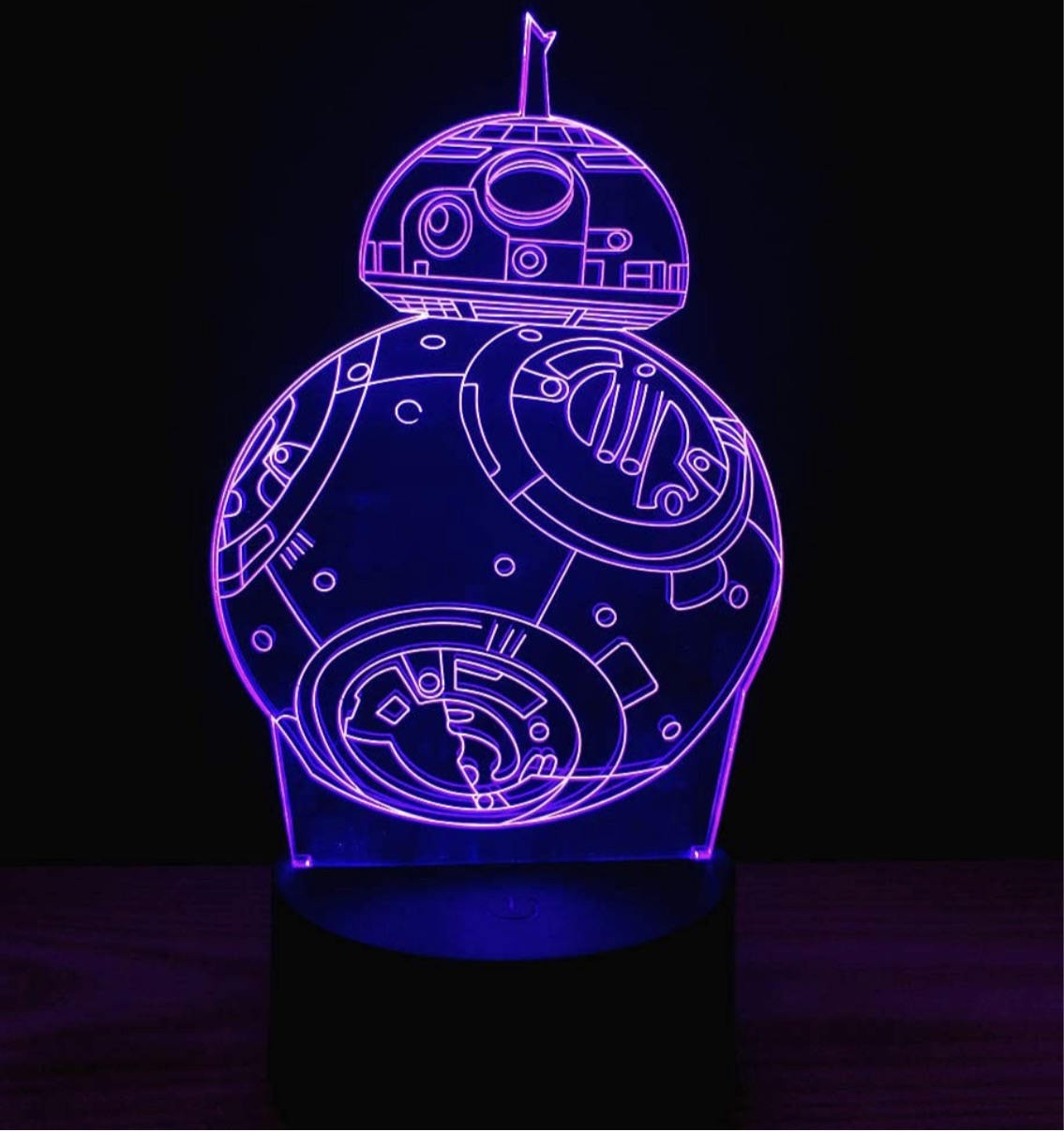 Star Wars Droids - Acrylic LED Light - Fan Art For Movie Enthusiasts