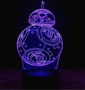 Star Wars Droids - Acrylic LED Light - Fan Art For Movie Enthusiasts