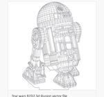 Load image into Gallery viewer, Star Wars Droids - Acrylic LED Light - Fan Art For Movie Enthusiasts
