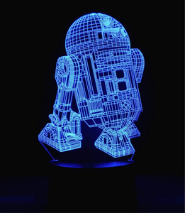 Star Wars Droids - Acrylic LED Light - Fan Art For Movie Enthusiasts