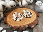 Load image into Gallery viewer, Geometric Teardrop Earrings - Style 7 - Select A Stain - Rustic Birch Wooden Handmade Jewelry
