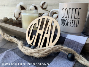 Chai Tea Wooden Drink Coaster Set - Coffee Enthusiast Table Accessories - Coffee and Tea Lover Coasters