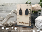 Load image into Gallery viewer, Minimalist Dangle Earrings - Select A Stain - Rustic Birch Wooden Handmade Jewelry
