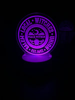 Load image into Gallery viewer, Salem Local Witches Union - Acrylic LED Base Light
