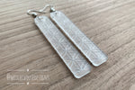 Load image into Gallery viewer, Flower of Life Dangle Earrings - Engraved Clear Acrylic - Laser Cut Accessories - Handmade Jewelry
