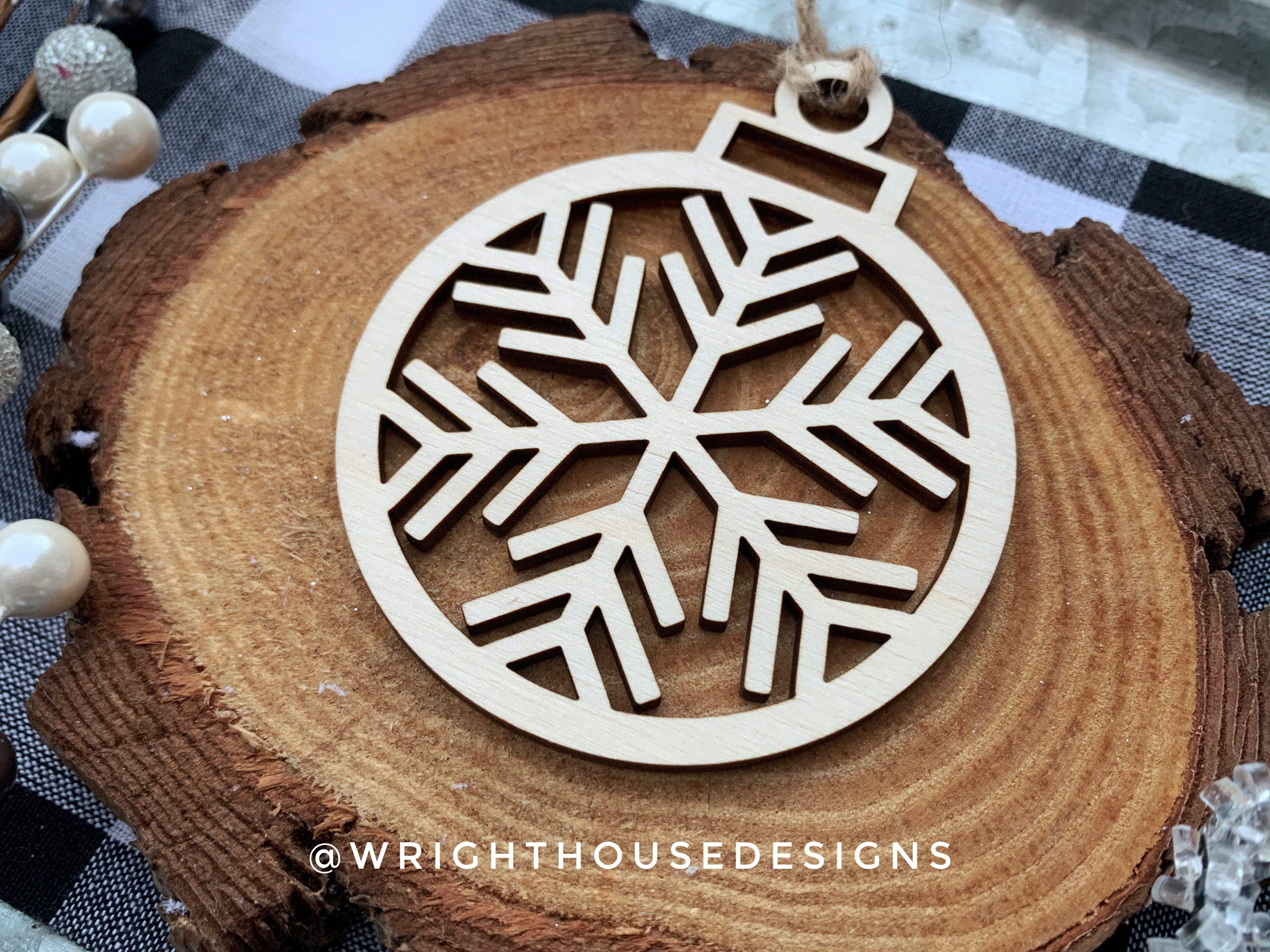 Wooden Snowflake - Christmas Tree Ornaments - Winter Decorations
