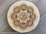 Load image into Gallery viewer, Mandala Ohm - Wooden Coasters and Grids
