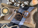 Load image into Gallery viewer, Coffee and Tea - Stained Wooden Coaster Set

