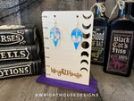 Load image into Gallery viewer, Gothic Style Bird Skulls - Witchy Halloween Earrings - Iridescent Acrylic Handmade Jewelry
