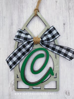 Load image into Gallery viewer, Small Farmhouse Window - Personalized Tree Ornament - Gift Bag Tag
