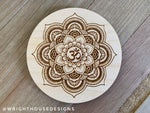 Load image into Gallery viewer, Mandala Ohm - Wooden Coasters and Grids
