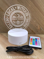 Load image into Gallery viewer, Salem Local Witches Union - Acrylic LED Base Light
