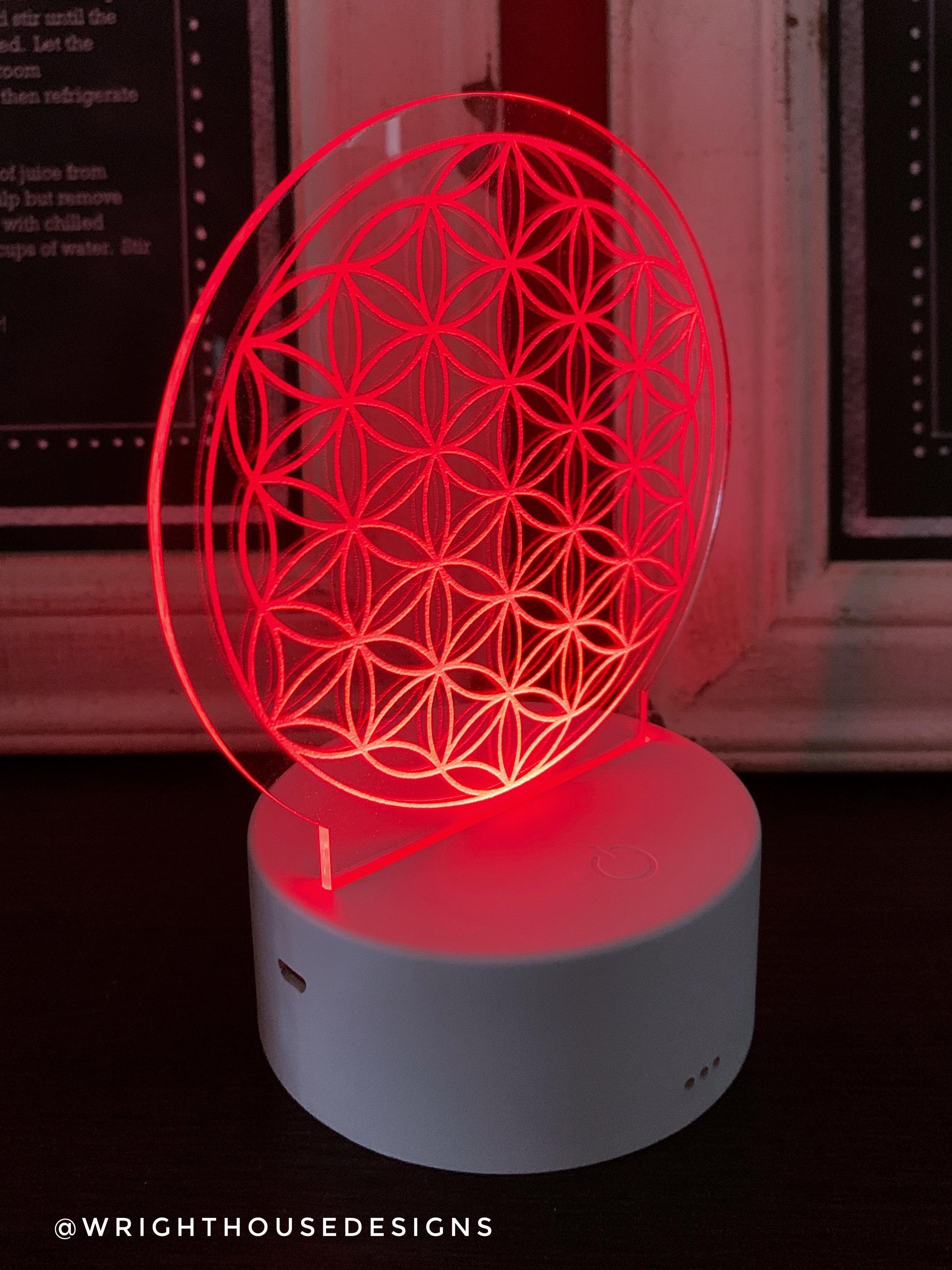 Flower of Life - Acrylic LED Base Light