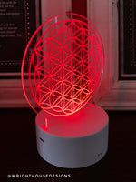 Load image into Gallery viewer, Flower of Life - Acrylic LED Base Light
