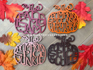 Pumpkin Season - Painted Pumpkin Ornament Set