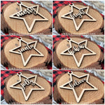 Load image into Gallery viewer, Wooden Star Christmas Tree Ornaments Set
