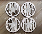 Load image into Gallery viewer, NSFW Married Couple Curse Word - Wooden Coaster Set
