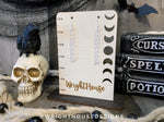 Load image into Gallery viewer, Cut Moon Phase - Celestial Earrings - Frosted Acrylic Handmade Jewelry
