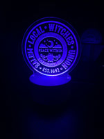 Load image into Gallery viewer, Salem Local Witches Union - Acrylic LED Base Light
