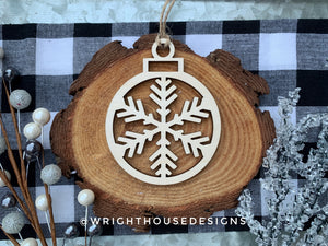 Wooden Snowflake - Christmas Tree Ornaments - Winter Decorations