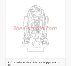 Star Wars Droids - Acrylic LED Light - Fan Art For Movie Enthusiasts