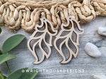 Load image into Gallery viewer, Peacock Feather Dangle Earrings - Style 1 - Rustic Birch Wooden Handmade Jewelry
