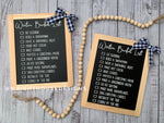 Load image into Gallery viewer, Winter Bucket List Chalkboard Checklist - Hanging Decor
